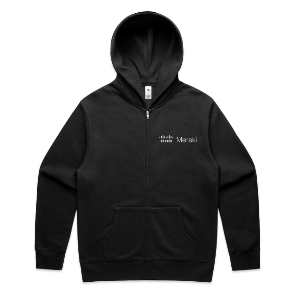 Cisco Meraki Relaxed Zip Hoodie - Black (Unisex)